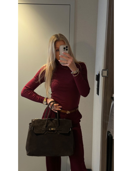 Tracy Bag Choco Suede