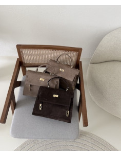 St. Tropez Bag Choco Suede 2