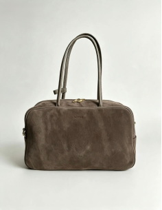 Milly Grande Dark Taupe Bag Zamsz